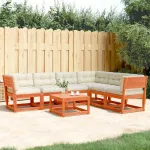 Set mobilier de grădină cu perne, 6 piese, lemn masiv de pin GartenMobel Dekor