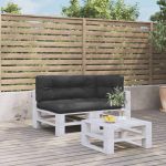 Perne de paleți, 3 buc., negru, material textil GartenMobel Dekor