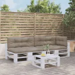 Perne de paleți, 5 buc., gri taupe, material textil GartenMobel Dekor