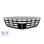 Grilă crom/neagră tip Brabus potrivită pentru Mercedes S-Class W221 2009-2012 Performance AutoTuning