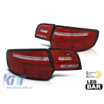 Kit de stopuri LED de tuning potrivit pentru Audi A3 8P sportback 2003-2008 bază roșie și albă, stânga și dreapta Performance AutoTuning