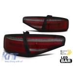 Kit de stopuri LED de tuning potrivit pentru Audi A4 B8 sedan 2012-2015 bază fumurie roșie pentru modelul cu stopuri halogene, stânga și dreapta Performance AutoTuning