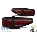 Kit de stopuri LED de tuning potrivit pentru Audi A4 B8 sedan 2012-2015 bază fumurie roșie pentru modelul cu stopuri halogene, stânga și dreapta Performance AutoTuning