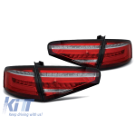 Kit de stopuri LED de tuning potrivit pentru Audi A4 sedan 2012-2015 bază roșie/albă, stânga și dreapta Performance AutoTuning