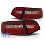 Kit de stopuri LED de tuning potrivit pentru Audi A6 C6 sedan 2008-2011 roșu/alb, stânga și dreapta Performance AutoTuning