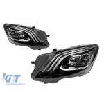Kit de tuning faruri LED potrivit pentru Mercedes S-Class W222 2013-2017, bara de protecție din față 2013-2017, bază neagră, stânga și dreapta Performance AutoTuning