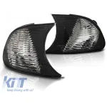 Set de semnale de tunning potrivit pentru far pentru BMW Seria 3 E46 Coupe/Cabrio 2001-2003 cu bază cromată și cadru fumuriu stânga + dreapta Performance AutoTuning