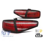 Set de stopuri LED de tuning potrivit pentru Audi A4 B8 sedan 2012-2015 bază roșie pentru modelul cu stopuri halogene, stânga și dreapta Performance AutoTuning