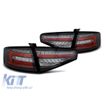 Set de stopuri LED de tuning potrivit pentru Audi A4 sedan 2012-2015 bază neagră, stânga și dreapta Performance AutoTuning