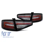 Set de stopuri LED de tuning potrivit pentru Audi A4 sedan 2012-2015 bază neagră, stânga și dreapta Performance AutoTuning