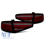 Set de stopuri LED de tuning potrivit pentru Audi A4 sedan 2012-2015 roșu/fumuriu, stânga și dreapta Performance AutoTuning