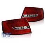 Set de stopuri LED de tuning potrivit pentru Audi A6 C6 04.2004-2008 sedan, versiune cu stopuri LED de fabrica (conector cu 7 pini), stânga și dreapta Performance AutoTuning