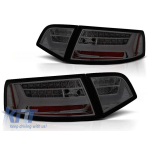 Set de stopuri LED de tuning potrivit pentru Audi A6 C6 sedan 2008-2011 fumurii, stânga și dreapta Performance AutoTuning