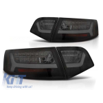 Set de stopuri LED de tuning potrivit pentru Audi A6 C6 sedan 2008-2011 negru/întunecat, stânga și dreapta Performance AutoTuning