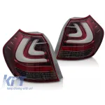 Set de stopuri LED potrivit pentru BMW Seria 1 E87 2004-2007, cu bază roșie, stânga și dreapta Performance AutoTuning