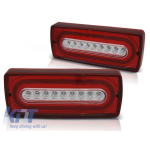 Kit de stopuri LED de tuning potrivit pentru Mercedes G-Class W463 1990-2018 roșu/alb, stânga și dreapta Performance AutoTuning