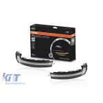 Semnalizatoare dinamice LED cromate Osram potrivite pentru oglinzile Audi A3 2013-2018 Performance AutoTuning
