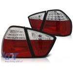 Set de stopuri LED de tuning potrivit pentru BMW Seria 3 E90 03.2005-08.2008 roșu/alb, stânga și dreapta Performance AutoTuning
