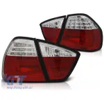 Set de stopuri LED de tuning potrivit pentru BMW Seria 3 E90 03.2005-08.2008 roșu/alb, stânga și dreapta Performance AutoTuning