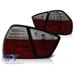 Set de stopuri LED de tuning potrivit pentru BMW Seria 3 E90 03.2005-08.2008 roșu/întunecat, stânga și dreapta Performance AutoTuning