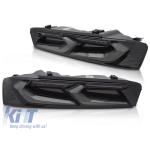 Set de stopuri LED de tuning potrivit pentru Chevrolet Camaro 2016-2018, cu semnal de întoarcere dinamic, bază fumurie neagră, stânga și dreapta Performance AutoTuning
