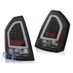 Set de stopuri LED de tuning potrivit pentru Chrysler 300C 2005-2008 cu bază neagră, stânga și dreapta Performance AutoTuning