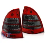 Set de stopuri LED de tuning potrivit pentru Mercedes C-Class W203 2000-2007 break, stânga și dreapta Performance AutoTuning