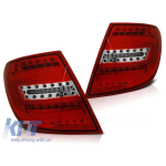 Set de stopuri LED de tuning potrivit pentru Mercedes C-Class W204 2007-2010 break, stânga și dreapta Performance AutoTuning