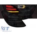 Set de stopuri LED de tuning potrivit pentru Mercedes C-Class W205 sedan 2014-2021, bază fumurie, cu semnalizare dinamică, stânga și dreapta Performance AutoTuning