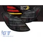 Set de stopuri LED de tuning potrivit pentru Mercedes C-Class W205 sedan 2014-2021, bază neagră, cu semnalizare dinamică, stânga și dreapta Performance AutoTuning