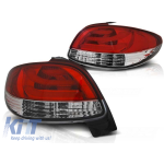 Set de stopuri LED de tuning potrivit pentru Peugeot 206 după 10.1998 negru/alb, stânga și dreapta Performance AutoTuning