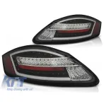 Set de stopuri LED de tuning potrivit pentru Porsche Boxster 987/Cayman 2005-2008 cu bază roșie, stânga și dreapta Performance AutoTuning