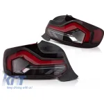 Set de stopuri LED potrivit pentru BMW Seria 2 F22 Coupe, F23 Cabriolet 2013-2021, M2 F87 2016-2021, cu bază fumurie roșie, stânga și dreapta Performance AutoTuning