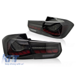 Set de stopuri LED potrivit pentru BMW Seria 3 F30 sedan 2011-2018, bază fumurie, stânga și dreapta Performance AutoTuning