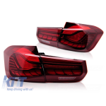 Set de stopuri LED potrivit pentru BMW Seria 3 F30 sedan 2011-2018, bază roșie, stânga și dreapta Performance AutoTuning