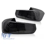 Set de stopuri LED potrivit pentru BMW Seria 3 F30 sedan 2011-2018, cu bază fumurie, stânga și dreapta Performance AutoTuning