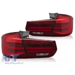 Set de stopuri LED potrivit pentru BMW Seria 3 F31 Touring 2011-2018 cu semnalizatoare dinamice, bază roșie, stânga și dreapta Performance AutoTuning