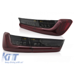 Set de stopuri LED potrivit pentru BMW Seria 3 G20 sedan 2019-2022, cu bază fumurie roșie, stânga și dreapta Performance AutoTuning