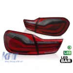 Set de stopuri LED potrivit pentru BMW Seria 4 F32 Coupe, F33 Cabriolet, F36 Gran Coupe 2013-2016, fumurii, stânga și dreapta Performance AutoTuning