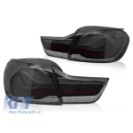 Set de stopuri LED potrivit pentru BMW Seria 4 F32 coupe, F33 cabriolet, F36 Gran Coupe 2013-2021, M4 F82, F83 2014-2021, bază fumurie, stânga și dreapta Performance AutoTuning
