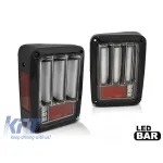 Set de stopuri LED potrivit pentru Jeep Wrangler JK 2007-2018, bază fumurie, stânga și dreapta Performance AutoTuning