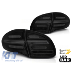 Set de stopuri LED potrivit pentru Porsche Cayenne 2010-2015, bază fumurie neagră, stânga și dreapta Performance AutoTuning