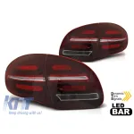 Set de stopuri LED potrivit pentru Porsche Cayenne 2010-2015, bază fumurie roșie, stânga și dreapta Performance AutoTuning