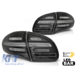 Set de stopuri LED potrivit pentru Porsche Cayenne 2010-2015, bază neagră, stânga și dreapta Performance AutoTuning