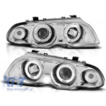 Kit de faruri de tuning cu ochi de înger halogeni potrivit pentru BMW 3 E46 05.1998-08.2001 sedan/combinate, stânga și dreapta Performance AutoTuning