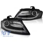 Kit de faruri tuning cu lumini DRL reale potrivit pentru Audi A4 B8 04.2008-2011 sedan/combinate, stânga și dreapta Performance AutoTuning