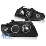 Kit de faruri tuning cu ochi de înger CCFL, potrivit pentru Audi A4 B5 11.1994-12.1998 sedan/combinate, stânga și dreapta Performance AutoTuning