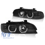 Kit de faruri tuning cu ochi de înger LED 3D, potrivit pentru BMW E39 09.1995-05.2003 sedan/combina, stânga și dreapta Performance AutoTuning