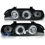 Kit de faruri tuning cu ochi de înger halogen potrivit pentru BMW E39 09.1995-05.2003 sedan/combinate, stânga și dreapta Performance AutoTuning
