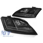 Kit de faruri xenon de tuning potrivit pentru Audi TT 2006-2010 cu semnalizare dinamică, pentru modelul cu lumini de zi din fabrică, cu bază neagră, stânga și dreapta Performance AutoTuning